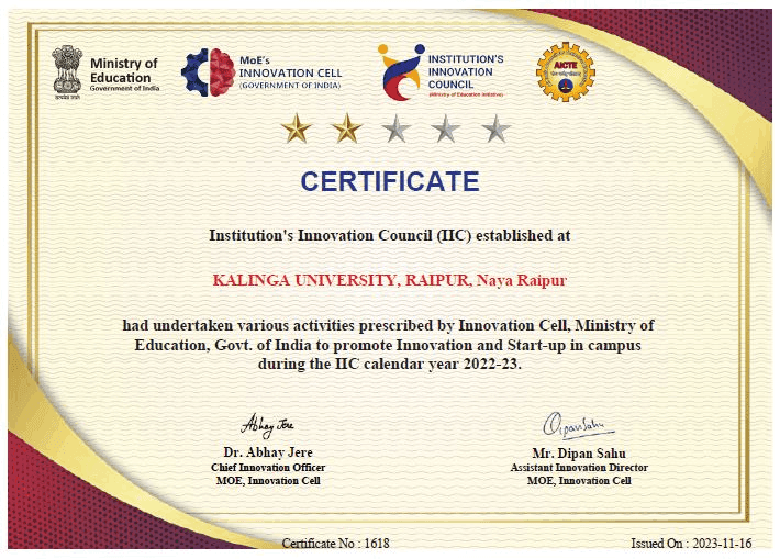 IIC Star Rating 2022-23