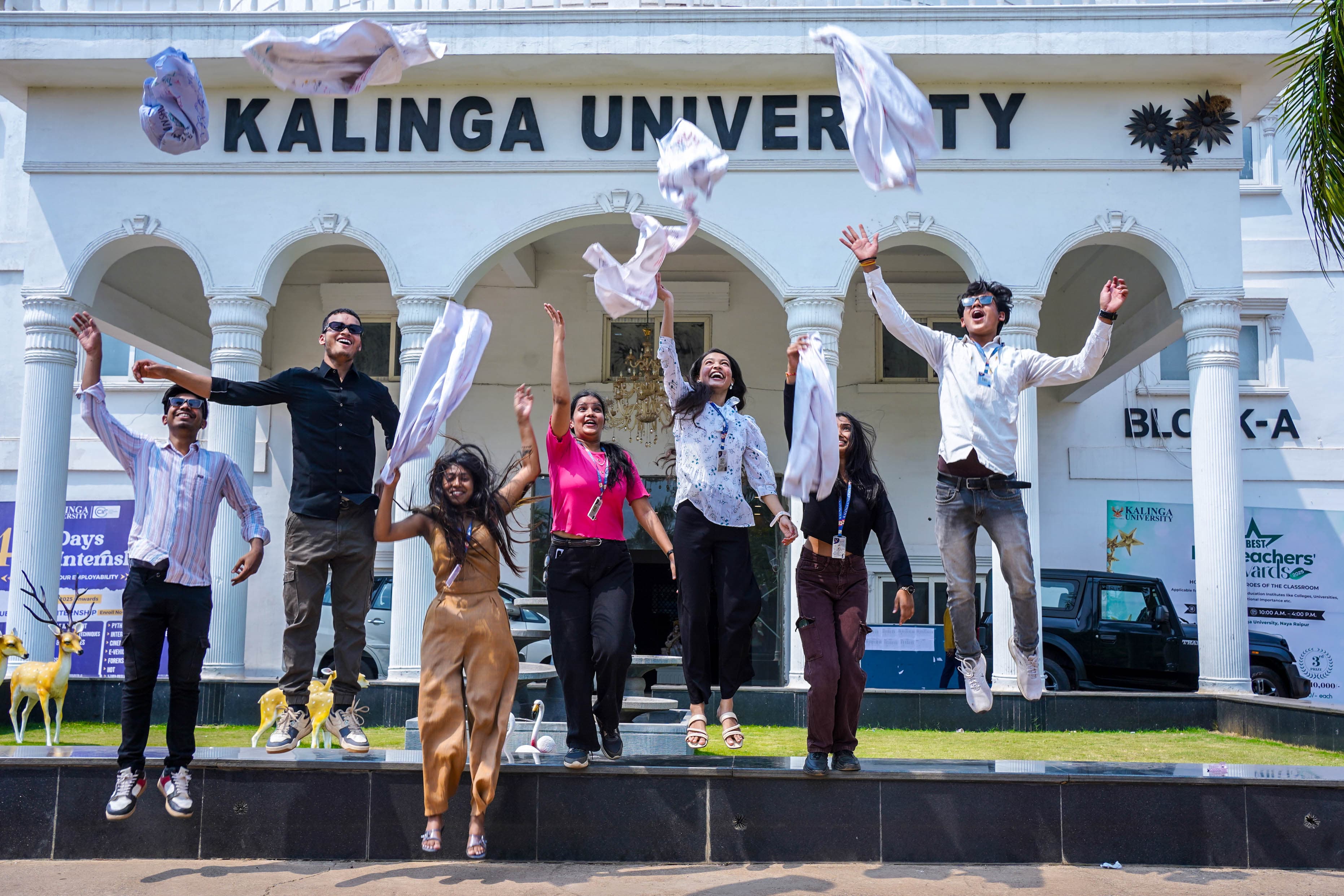 Kalinga students celebrating