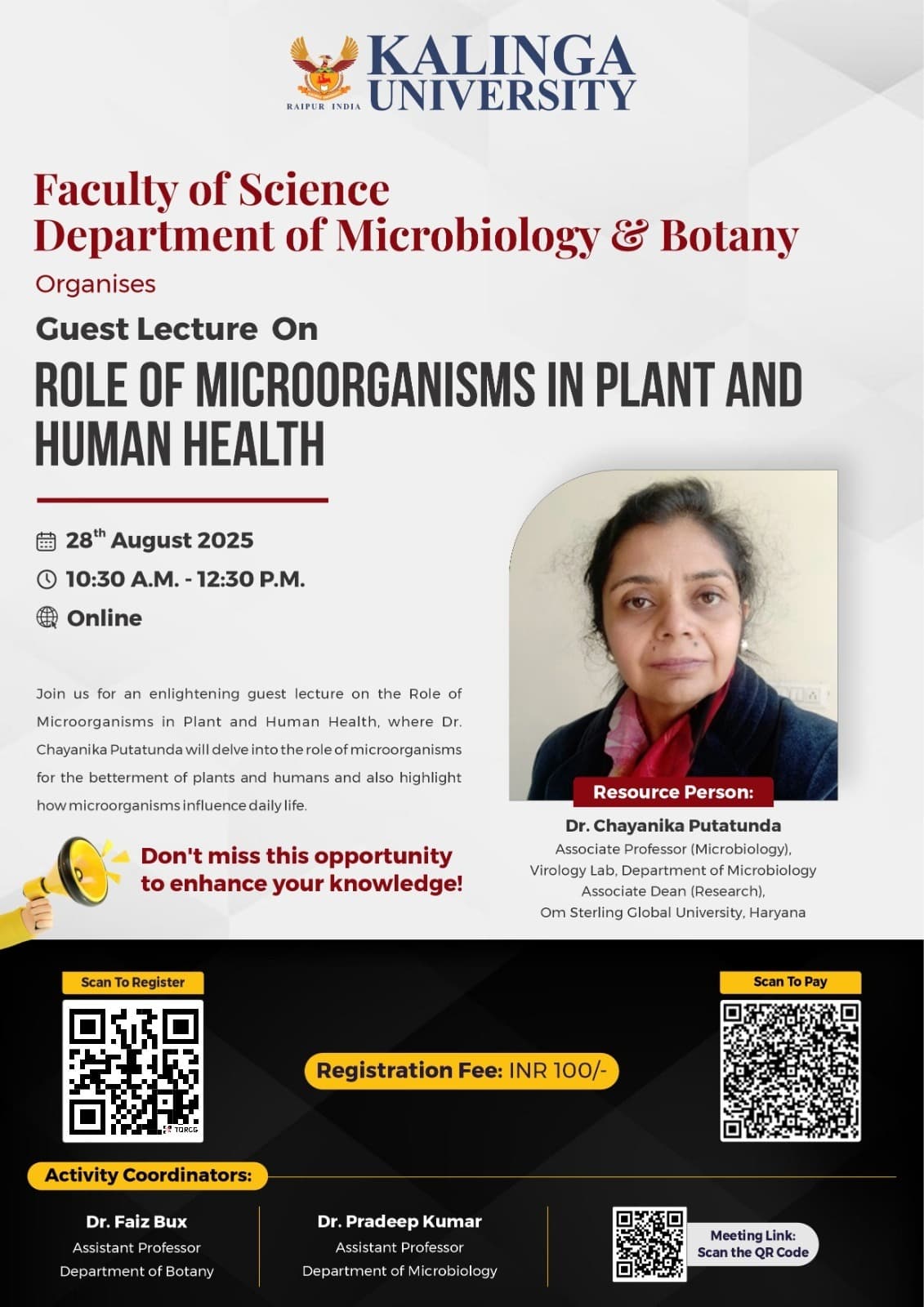 Role of Microorganisms in Plants and Human Health